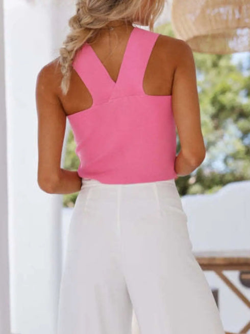 'Riley' Crop Tank Top - Celes Fashion